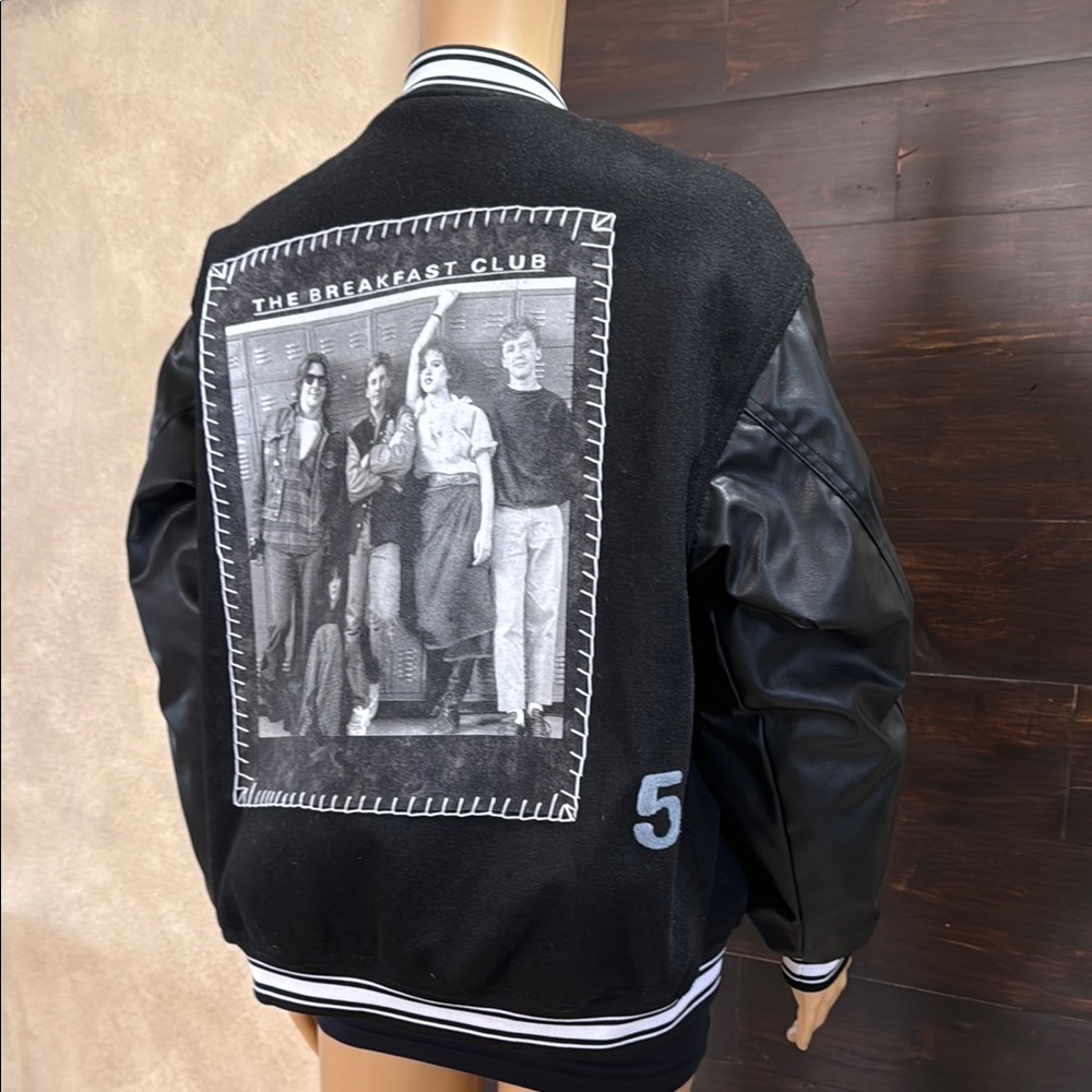 The Breakfast Club Black Bomber Jacket Size XS